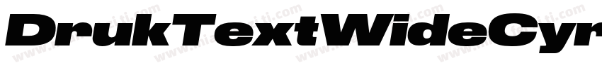 DrukTextWideCyr Heavy字体转换
